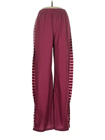 Pre-owned Unbranded Track Pants In Burgundy