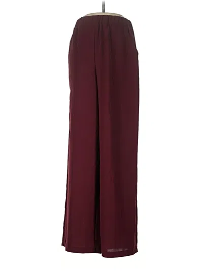 Pre-owned Unbranded Track Pants In Burgundy