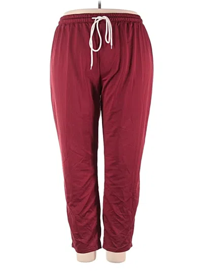 Pre-owned Unbranded Track Pants In Burgundy