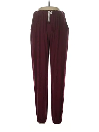 Pre-owned Unbranded Track Pants In Burgundy
