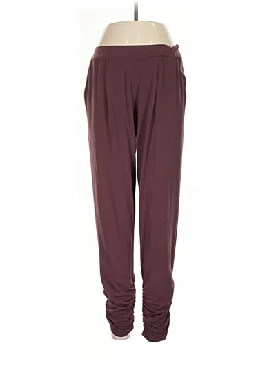 Pre-owned Unbranded Track Pants In Burgundy