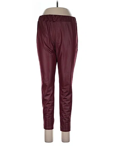 Pre-owned Unbranded Track Pants In Burgundy