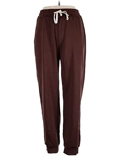 Pre-owned Unbranded Track Pants In Burgundy