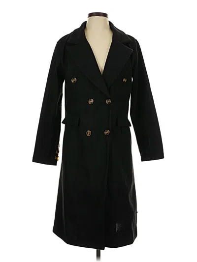 Pre-owned Unbranded Trenchcoat In Black