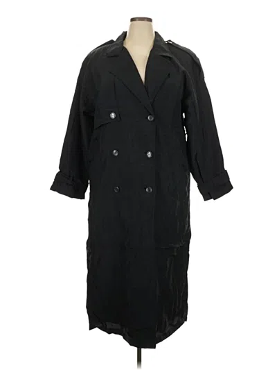 Pre-owned Unbranded Trenchcoat In Black