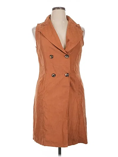 Pre-owned Unbranded Trenchcoat In Brown