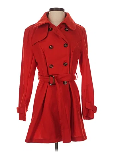 Pre-owned Unbranded Trenchcoat In Red