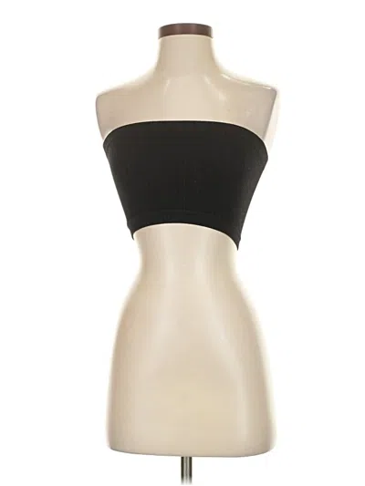 Pre-owned Unbranded Tube Top Black Strapless Neckline Tops