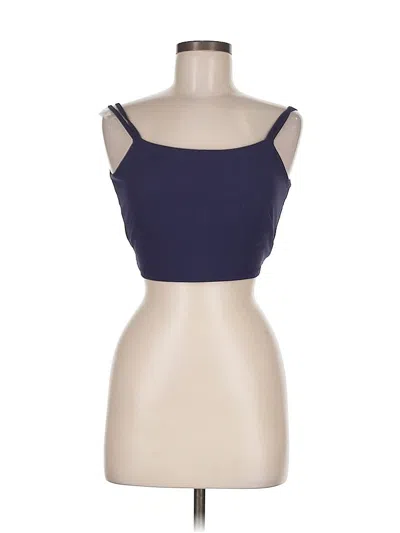 Pre-owned Unbranded Tube Top Blue Strapless Neckline Tops