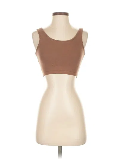 Pre-owned Unbranded Tube Top Brown Strapless Neckline Tops
