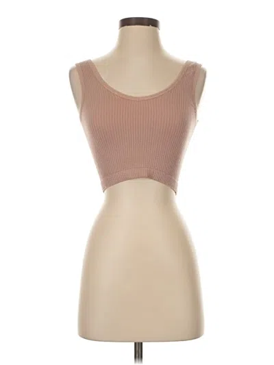 Pre-owned Unbranded Tube Top Brown Strapless Neckline Tops