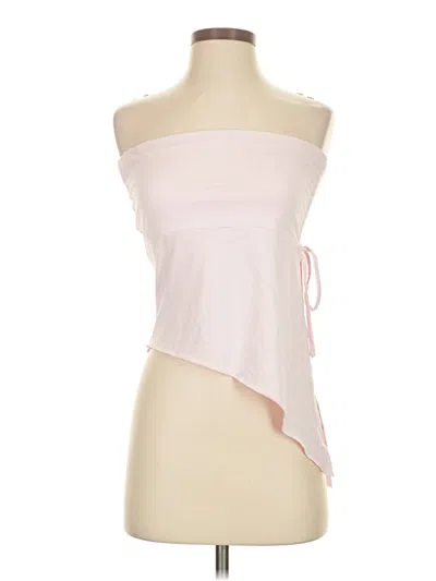 Pre-owned Unbranded Tube Top Pink Strapless Neckline Tops