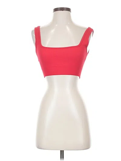 Pre-owned Unbranded Tube Top Red Strapless Neckline Tops