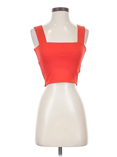 Pre-owned Unbranded Tube Top Red Strapless Neckline Tops