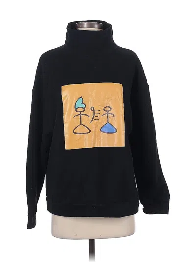 Pre-owned Unbranded Turtleneck Sweater In Black