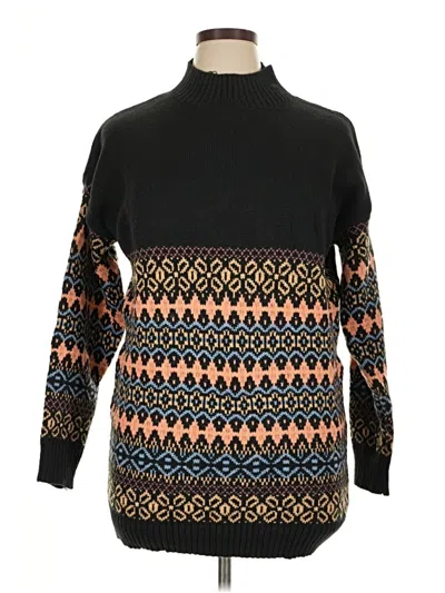 Pre-owned Unbranded Turtleneck Sweater In Black