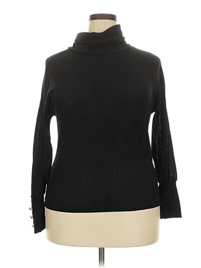 Pre-owned Unbranded Turtleneck Sweater In Black