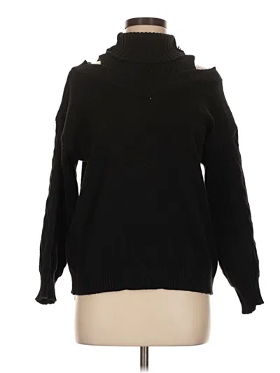 Pre-owned Unbranded Turtleneck Sweater In Black