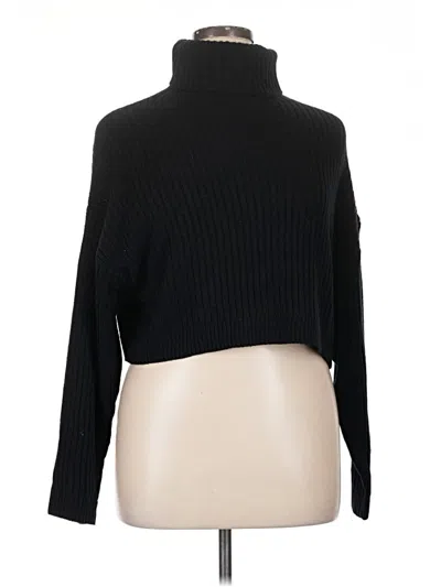 Pre-owned Unbranded Turtleneck Sweater In Black