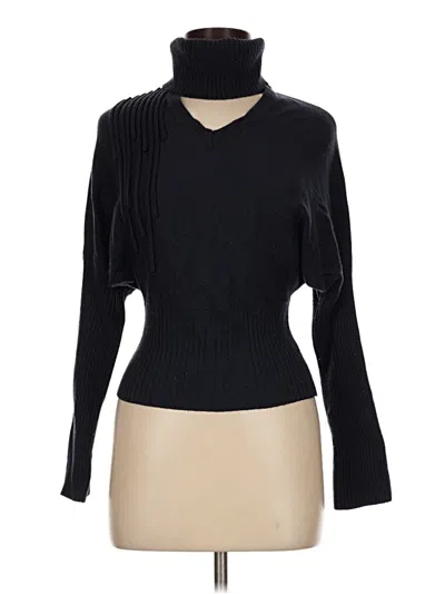 Pre-owned Unbranded Turtleneck Sweater In Black