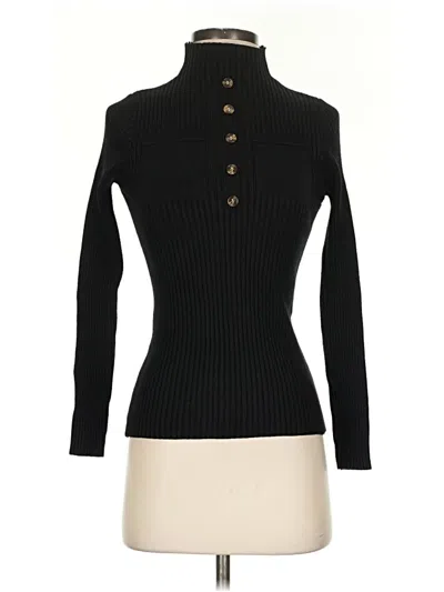 Pre-owned Unbranded Turtleneck Sweater In Black