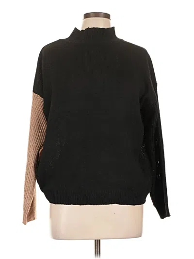 Pre-owned Unbranded Turtleneck Sweater In Black