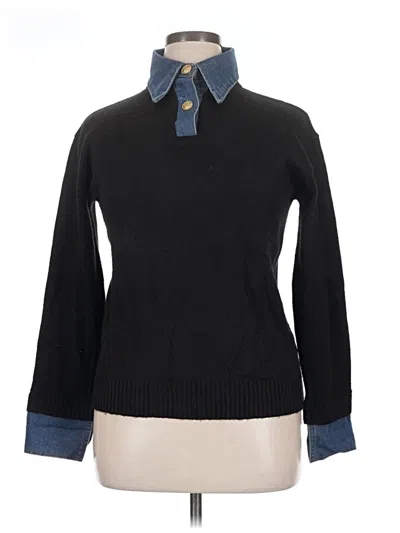 Pre-owned Unbranded Turtleneck Sweater In Black