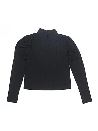 Pre-owned Unbranded Kids' Turtleneck Sweater In Black