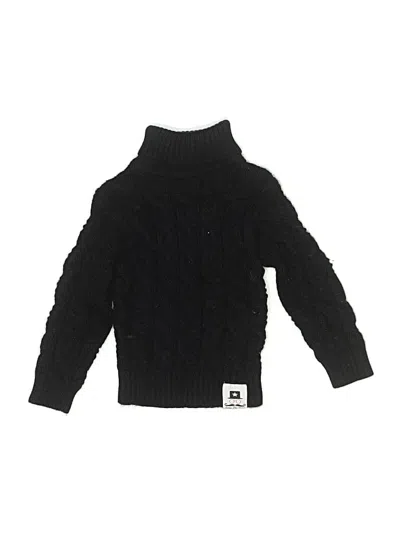 Pre-owned Unbranded Kids' Turtleneck Sweater In Black