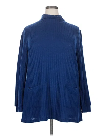 Pre-owned Unbranded Turtleneck Sweater In Blue