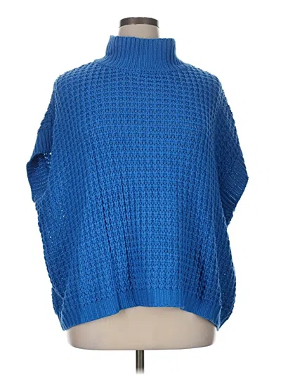 Pre-owned Unbranded Turtleneck Sweater In Blue