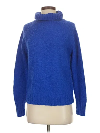 Pre-owned Unbranded Turtleneck Sweater In Blue
