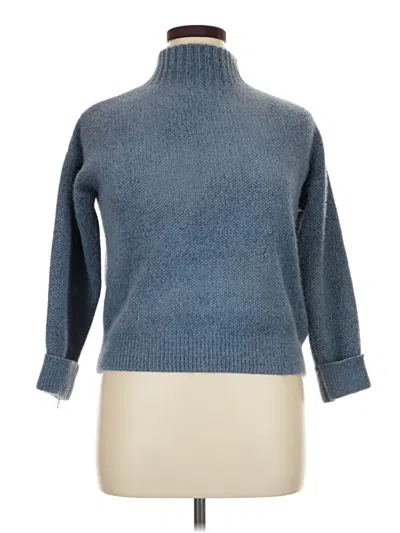 Pre-owned Unbranded Turtleneck Sweater In Blue