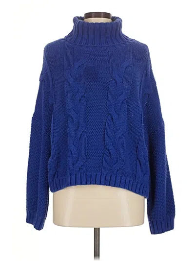 Pre-owned Unbranded Turtleneck Sweater In Blue