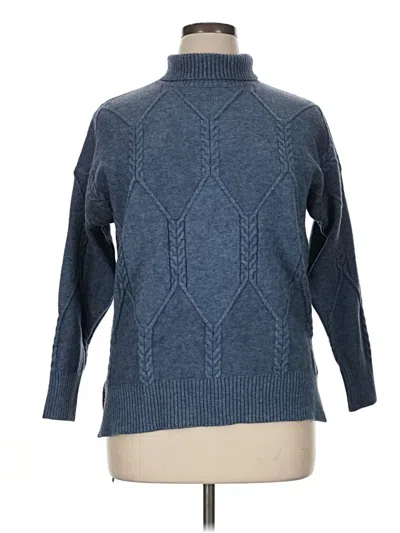 Pre-owned Unbranded Turtleneck Sweater In Blue