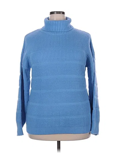 Pre-owned Unbranded Turtleneck Sweater In Blue