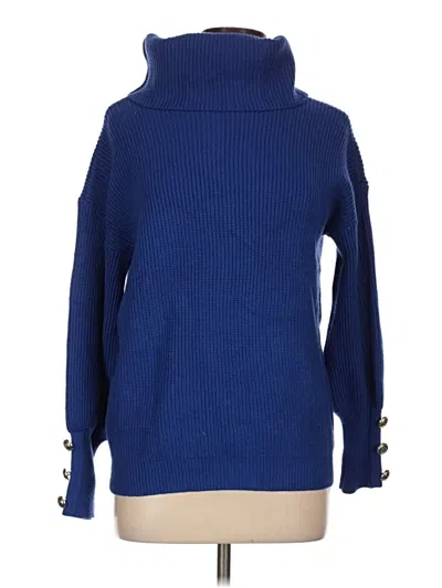 Pre-owned Unbranded Turtleneck Sweater In Blue