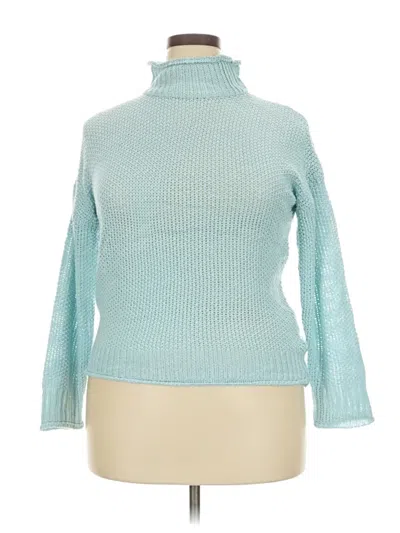 Pre-owned Unbranded Turtleneck Sweater In Blue