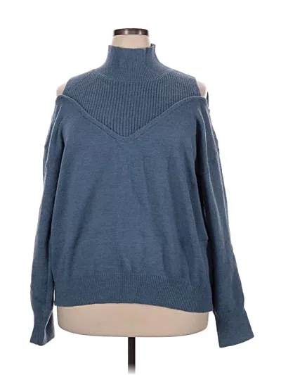 Pre-owned Unbranded Turtleneck Sweater In Blue