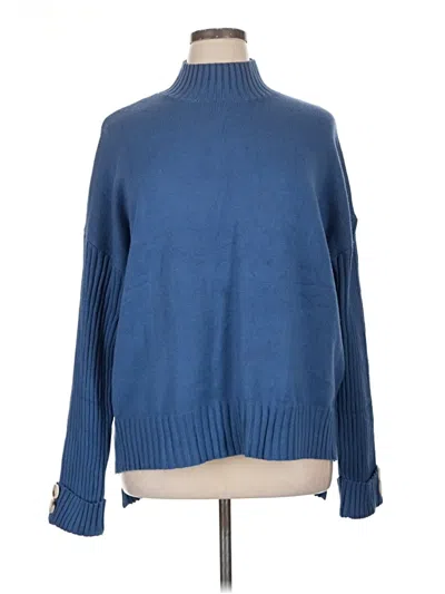 Pre-owned Unbranded Turtleneck Sweater In Blue
