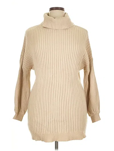 Pre-owned Unbranded Turtleneck Sweater In Brown