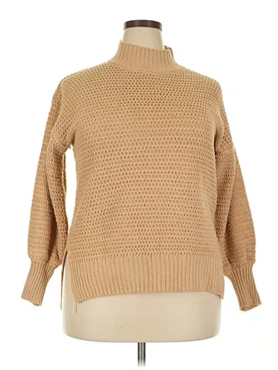 Pre-owned Unbranded Turtleneck Sweater In Brown