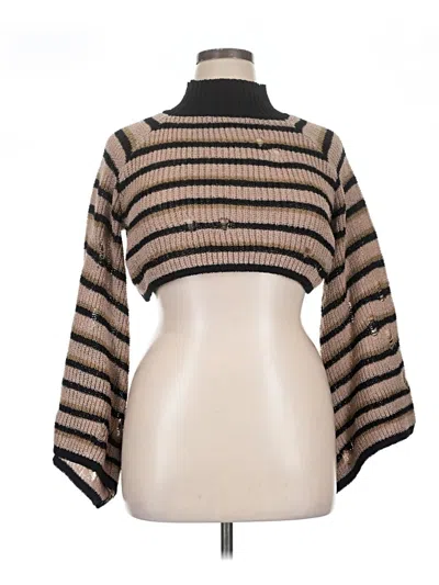 Pre-owned Unbranded Turtleneck Sweater In Brown