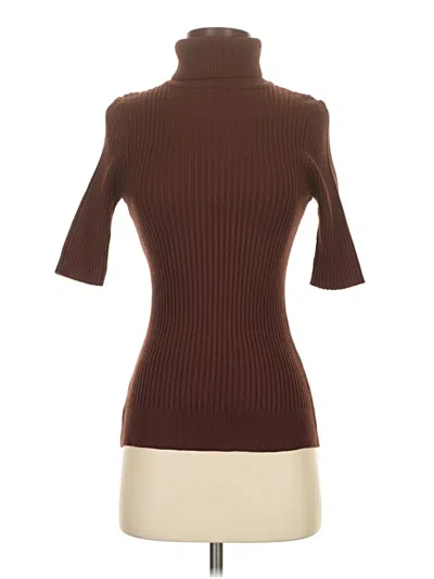 Pre-owned Unbranded Turtleneck Sweater In Brown
