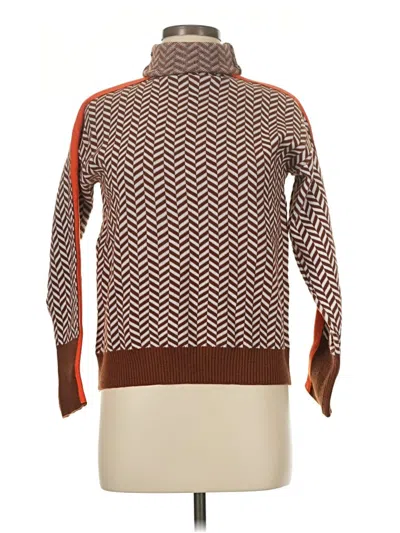 Pre-owned Unbranded Turtleneck Sweater In Brown