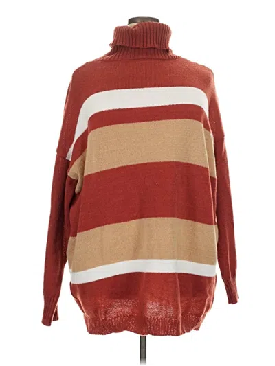 Pre-owned Unbranded Turtleneck Sweater In Brown