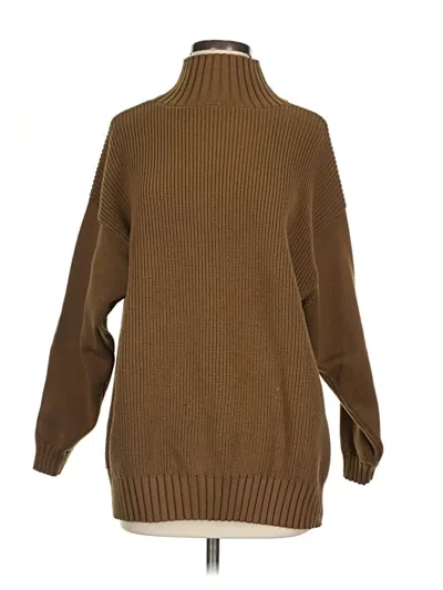 Pre-owned Unbranded Turtleneck Sweater In Brown