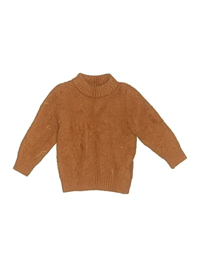 Pre-owned Unbranded Babies' Turtleneck Sweater In Brown