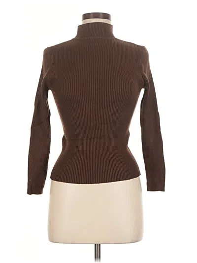 Pre-owned Unbranded Turtleneck Sweater In Brown