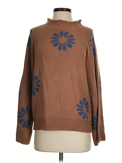Pre-owned Unbranded Turtleneck Sweater In Brown